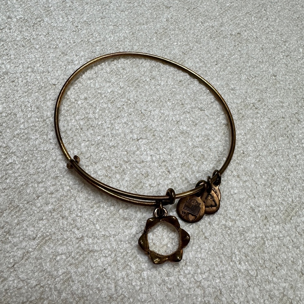 Gold Charm Bangle Bracelet